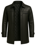 Metroline Classic Men’s Leather Car Coat – product view 1
