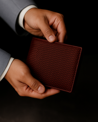Textured Maroon Genuine Leather Wallet