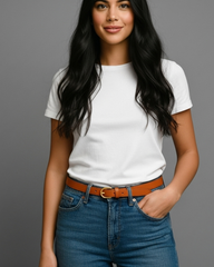 The Amber Grace Women’s Leather Belt