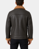 Men’s Aviator Sheepskin Pilot Bomber Jacket – Zenith Brown Ginger
