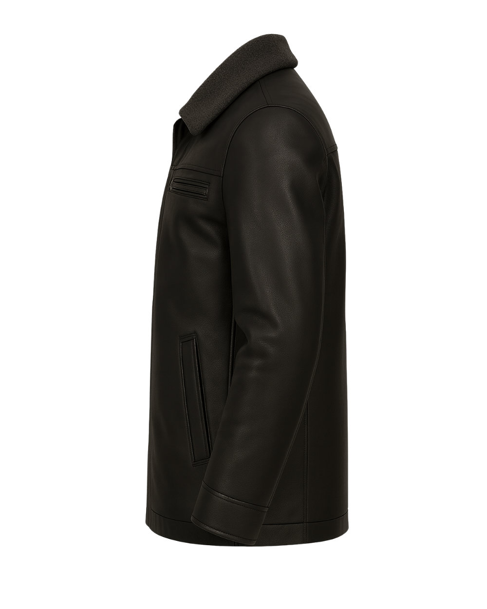 Blackridge Men’s Shearling Collar Leather Coat