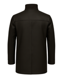 Dark Espresso Men’s Stand-Collar Leather Coat – product view 2