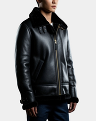 Men's Classic B3 Original Sheepskin Jacket Nova Black