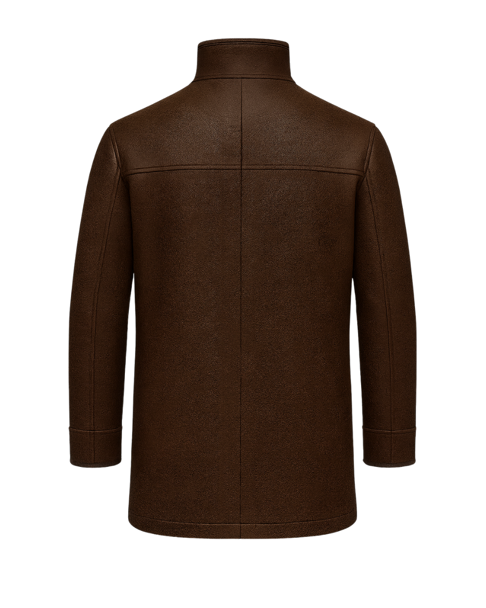 Chestnut Harbor Men’s Standing Collar Leather Car Coat