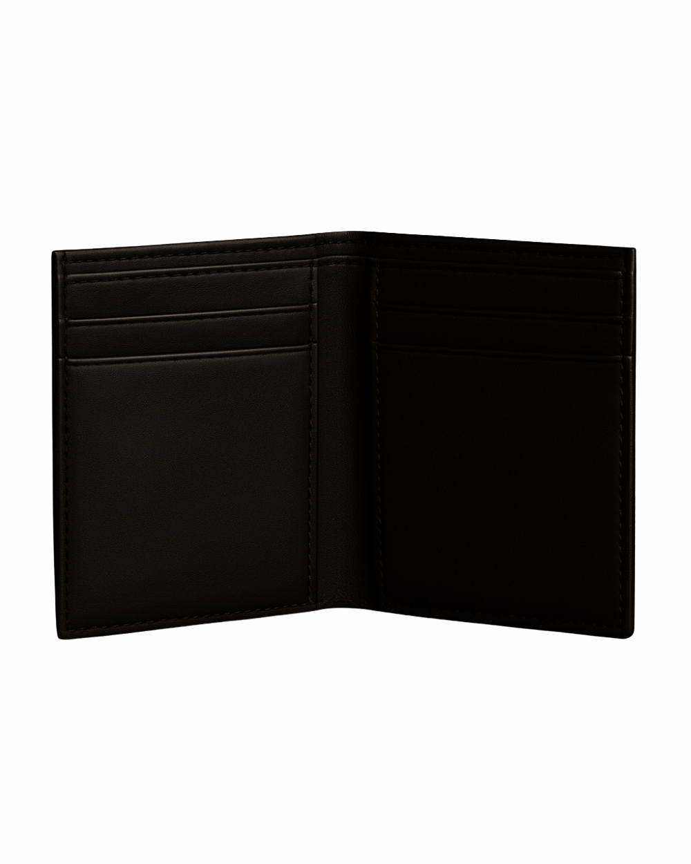 Classic Black Leather Bi-Fold Wallet