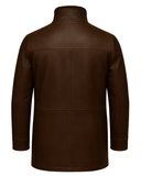 Men’s Shearling Lined Leather Field Coat — product photograph 2