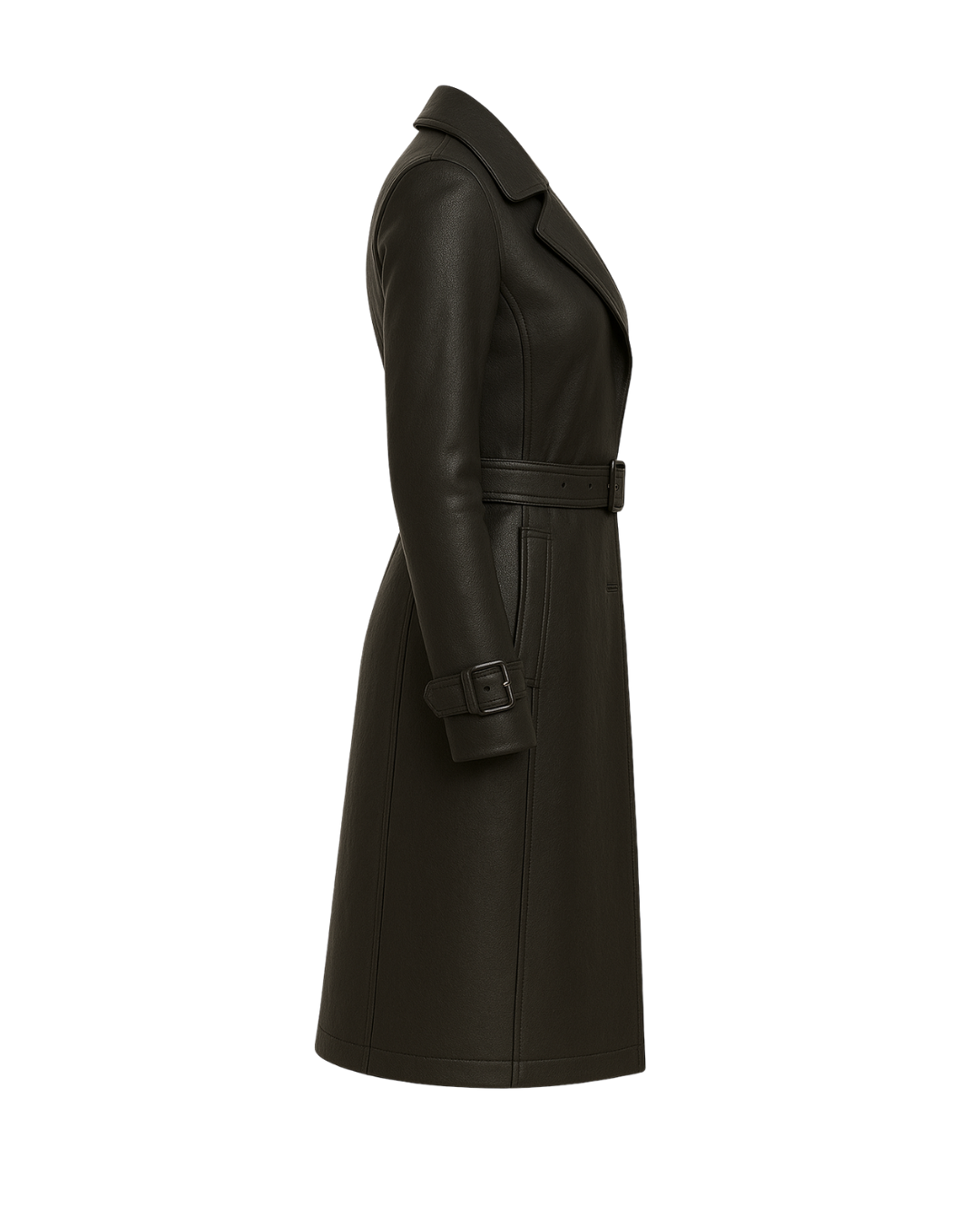 Midnight Sienna Double - Breasted Trench Coat