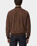 Men’s Suede MA-1 Bomber Jacket – Trevor Zenith Brown