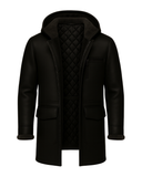 Midnight Harbor Men’s Hooded Shearling Duffle Coat – product view 4