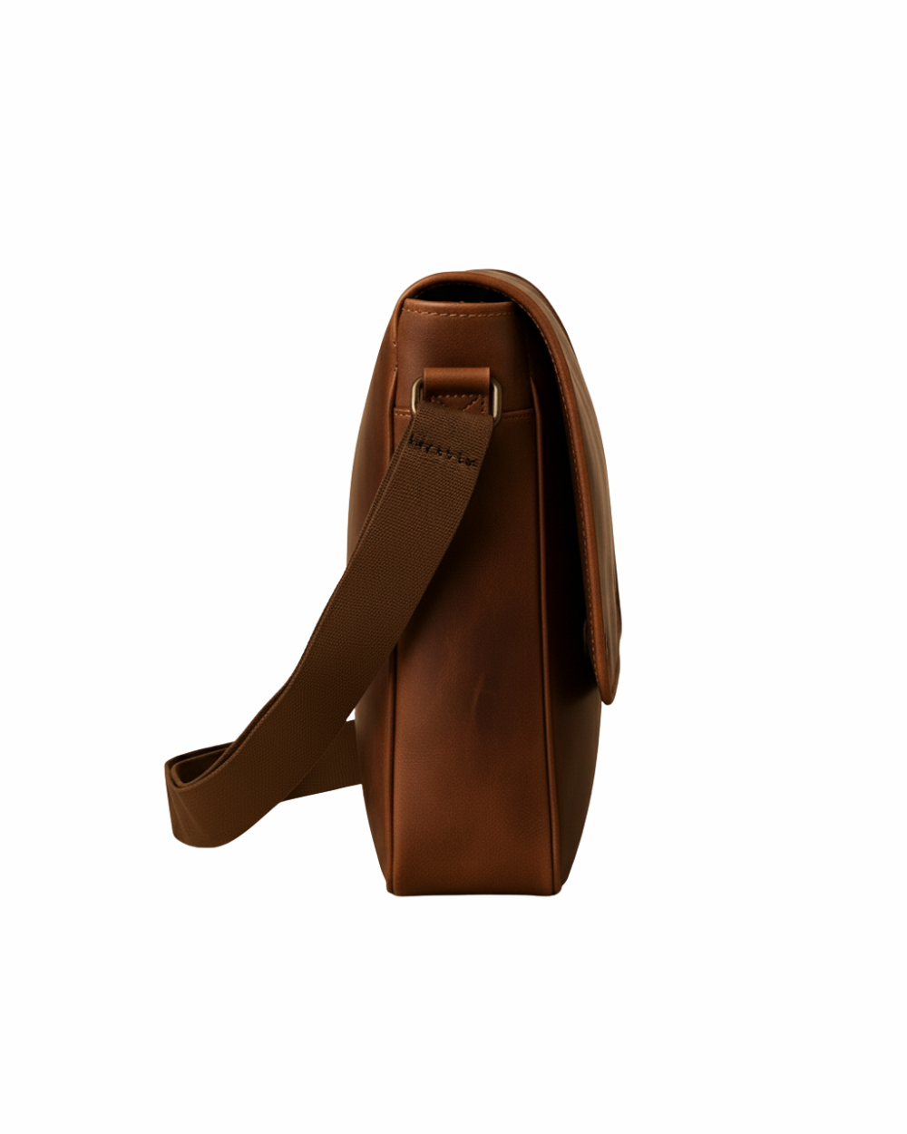 Vintage Cognac Leather Messenger Bag