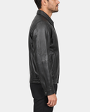 Men's Bomber Leather Jacket Classic Style Jim – Nova Black