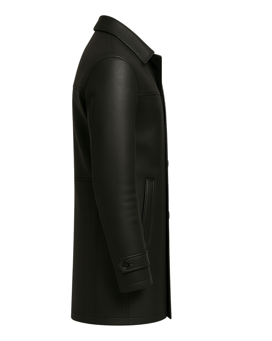 Metroline Classic Men’s Leather Car Coat