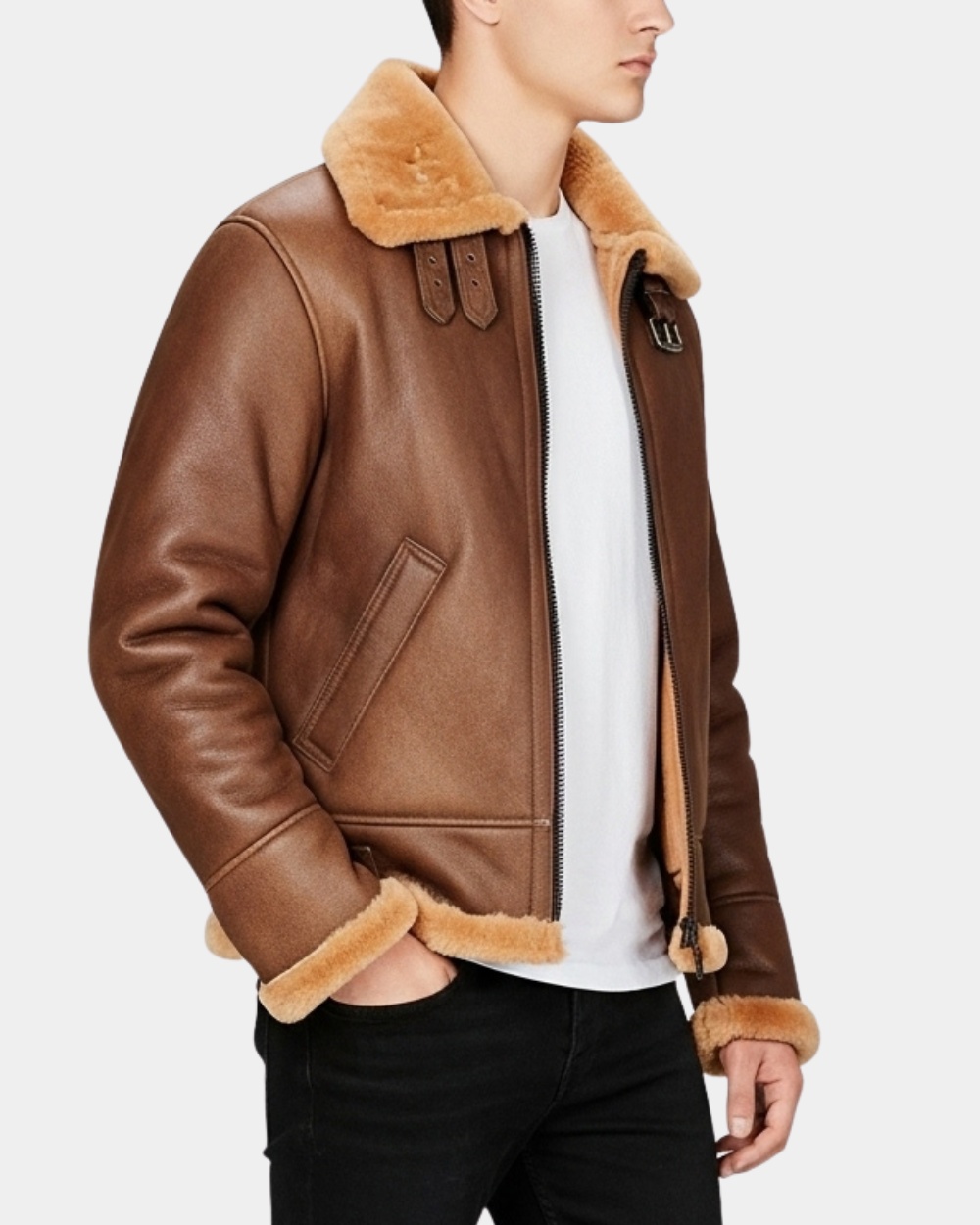Men’s B3 Sheepskin Vintage Flying Jacket  Dynamo Tan