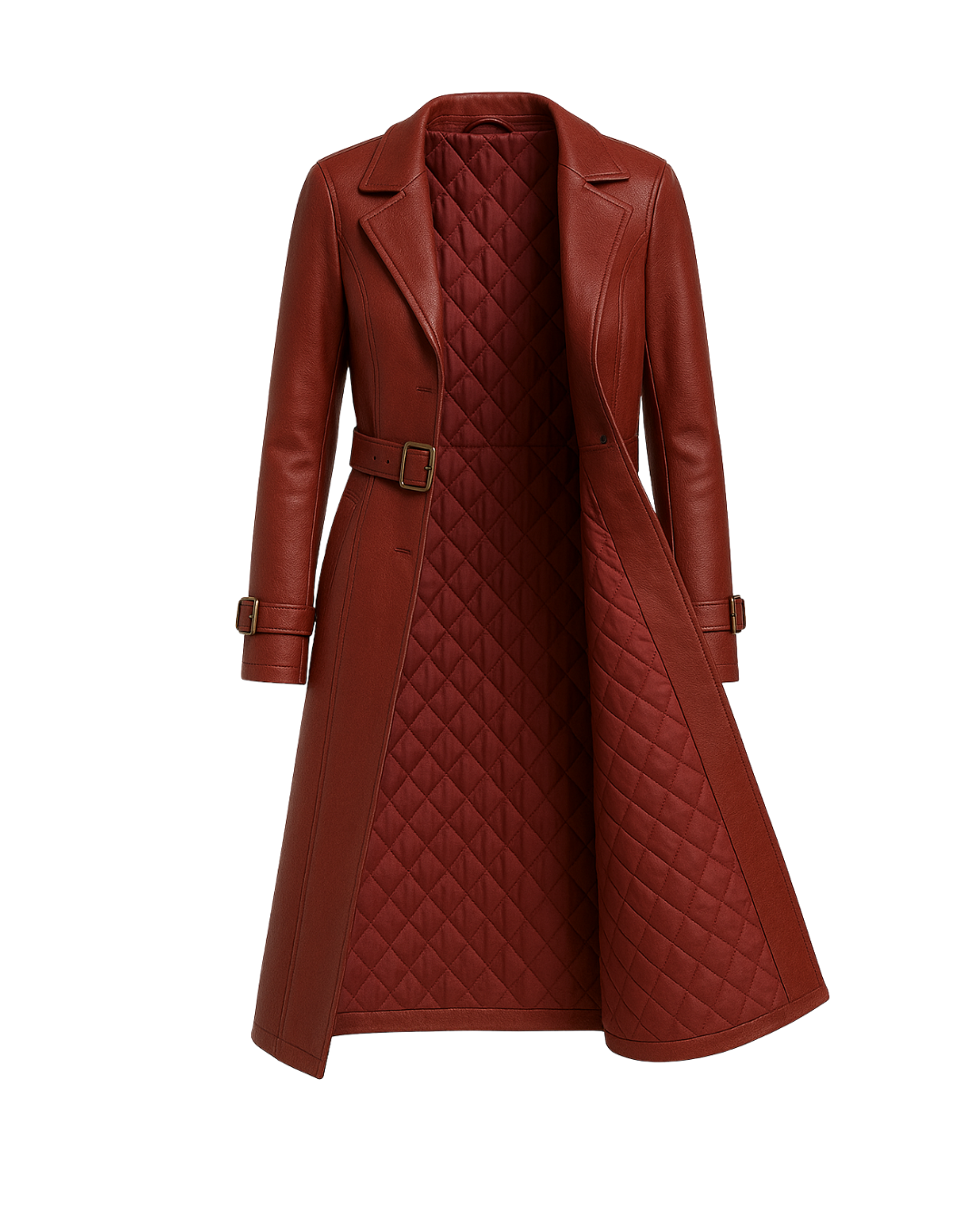 Crimson Sienna Heritage Trench Coat Burgundy