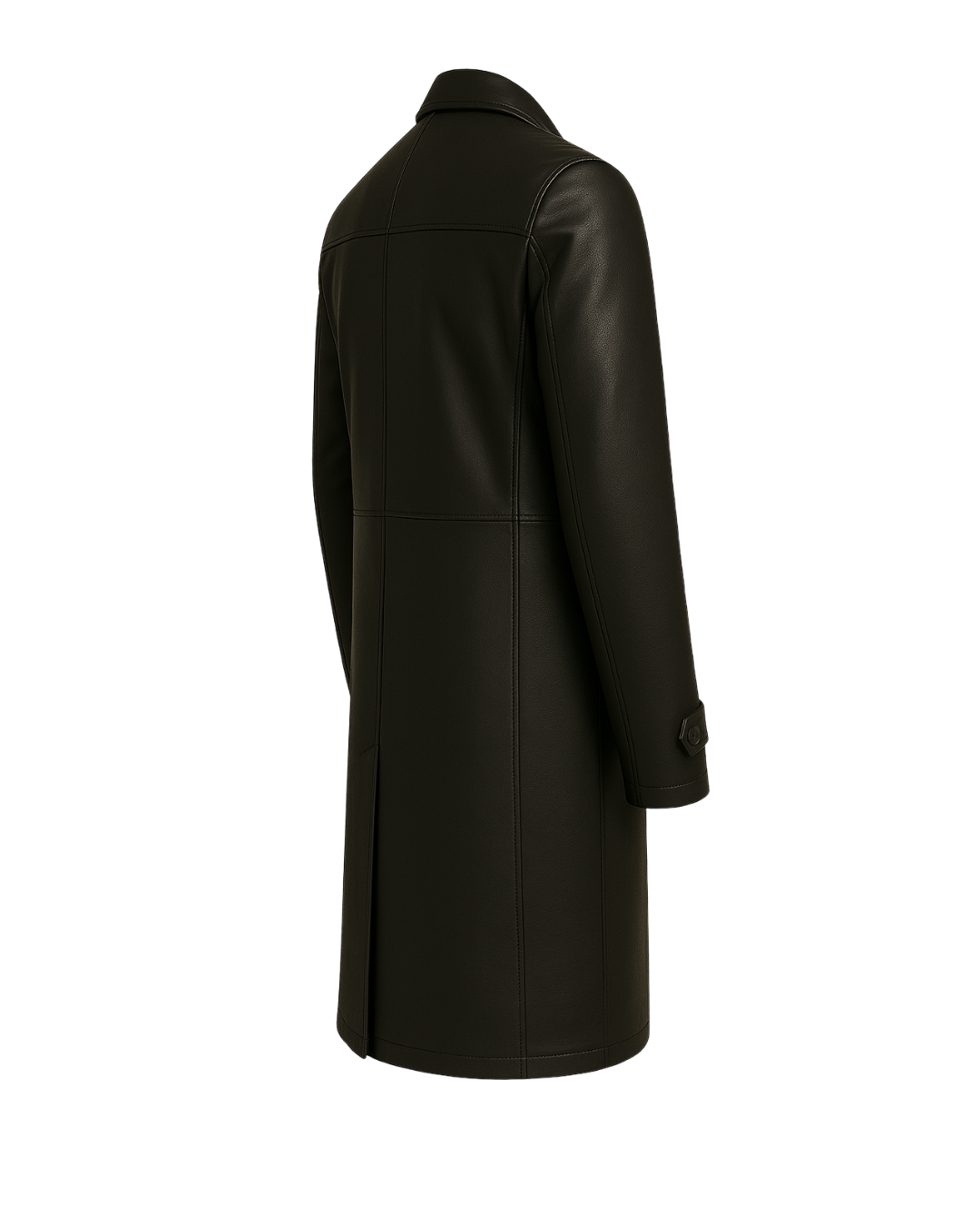 Noir Avenue Men’s Cowhide Quilted Leather Overcoat