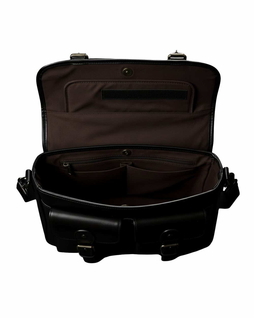 Regal Noir Vintage Leather Messenger Bag