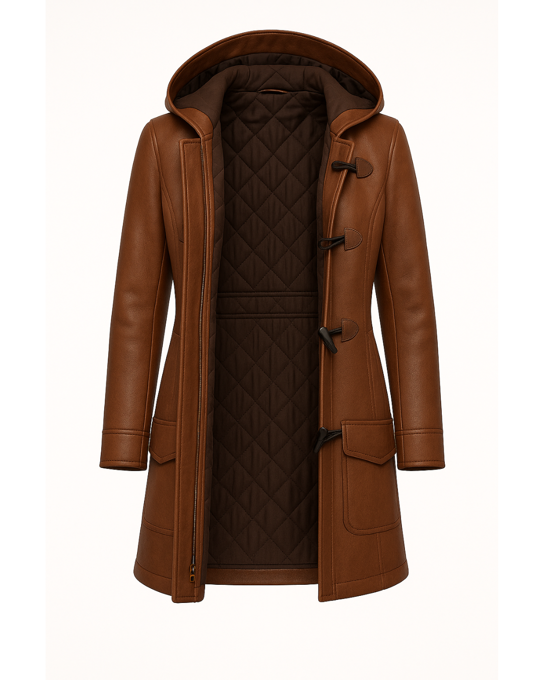 Harbor Sienna Duffle Leather Coat