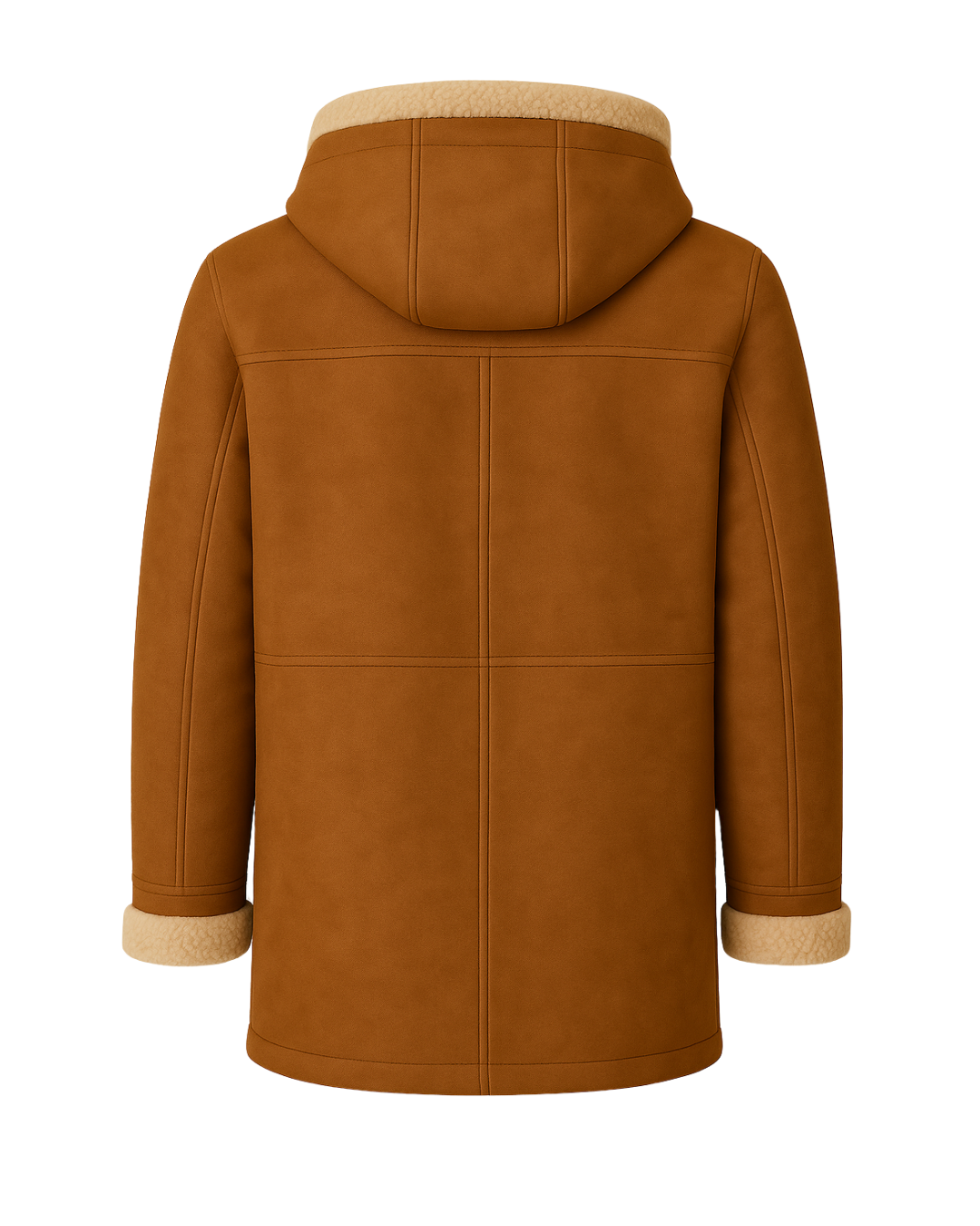 Saddlebrook Men’s Shearling Hooded Duffle Coat