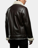 Men’s Aviator Sheepskin Pilot Jacket – Zenith Brown – product view 3