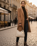 Luna Cream Crescent Shoulder Women Leather Bag – product view 2