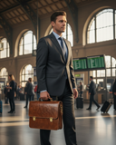 The Regent Classic Leather Travelling Office Bag – product view 2