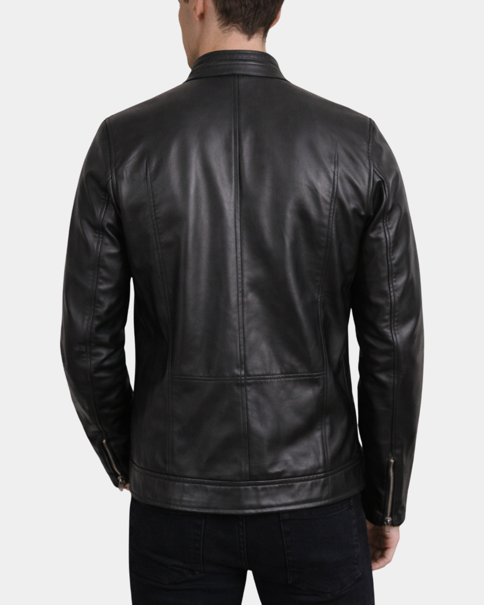 Men's Casual Biker Leather Jacket Jaime Black