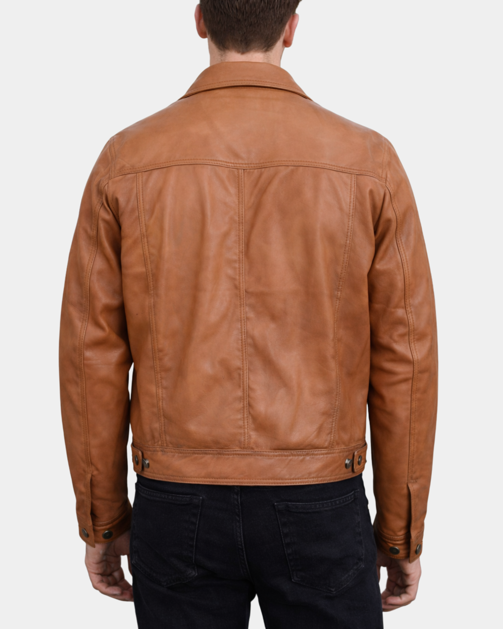 Men's Leather Lee Rider Casual Jacket Terry Dynamo Tan