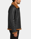 Men's Classic B3 Original Sheepskin Jacket Zenith Brown Ginger side view
