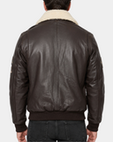 Pilot-N Zenith Brown leather jacket back view
