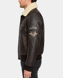 Pilot-N Zenith Brown leather jacket side view