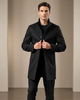 Dark Espresso Men’s Stand-Collar Leather Coat