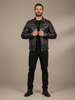 Men's Leather Urban Biker Style Jacket Hugo Paradox Rub Off