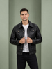Men’s Leather Lee Rider Casual Jacket Terry – Nova Black