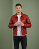 Men’s Leather Lee Rider Casual Jacket Terry – Infinite Burgundy