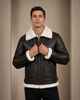 Men's Classic B3 Original Sheepskin Jacket Zenith Brown White