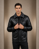 Blackridge Men’s Shearling Collar Leather Coat