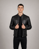 Men’s Casual Soft Leather Biker Jacket Nelson – Nova Black