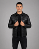 Men's Leather Shirt Classic Trucker Style Oliver Nova Black