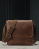 Vintage Cognac Leather Messenger Bag