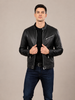 Men's Leather Casual Biker Fashion Jacket Nova Black
