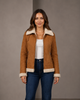 Women’s Merino Sheepskin Aviator Jacket – Dynamo Tan