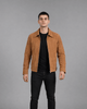Men’s Real Suede Casual Harrington Jacket Larry – Dynamo Tan