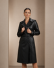 Midnight Sienna Double - Breasted Trench Coat
