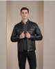 Men’s Casual Biker Leather Jacket – Jaime Black