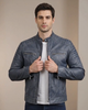 Men’s Leather Biker-Style Zip Jacket Eddie – Essence Grey Two-Tone