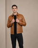 Men’s Leather Shirt Classic Trucker Style Oliver – Dynamo Tan