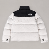 The North Face White Black Nuptse 700 puffer jacket