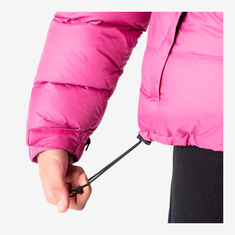 The North Face Black Pink Nuptse 700 puffer jacket